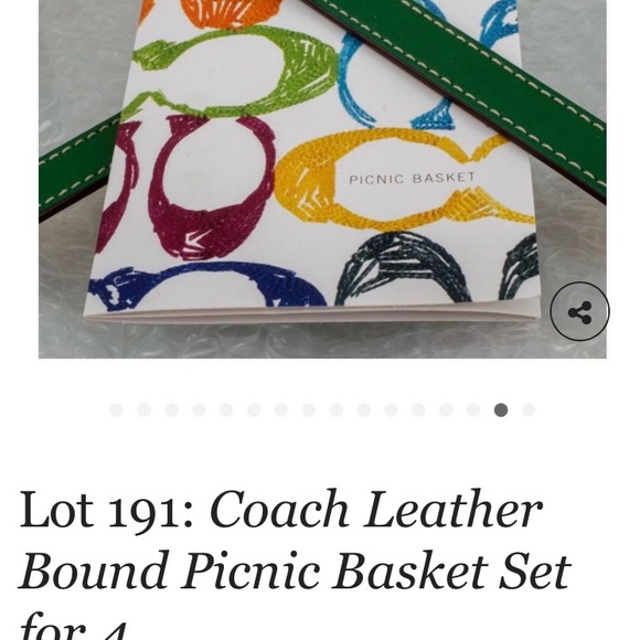 VINTAGE Coach Op Art Limoges plates RARE from picnic basket set by Reed Krakoff - Picture 8 of 9